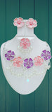 Flower beads neck set