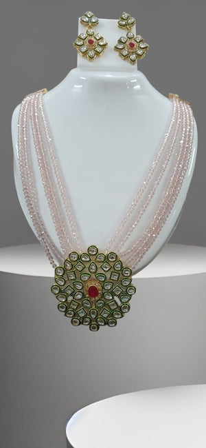 kundan crystal necklace