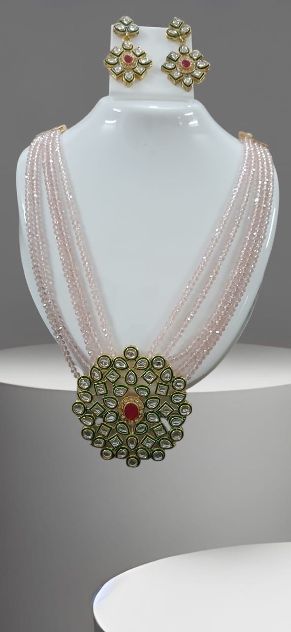 kundan crystal necklace